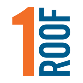 A graphic with a large number 1 and the word ROOF.