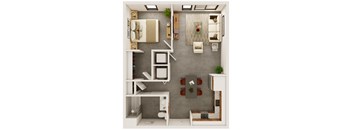 1 Bedroom, 1 Bathroom - 711 SQ FT