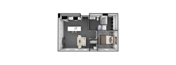 1 Bedroom, 1 Bathroom 749 SF