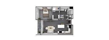 1 Bedroom, 1 Bathroom 789 SF