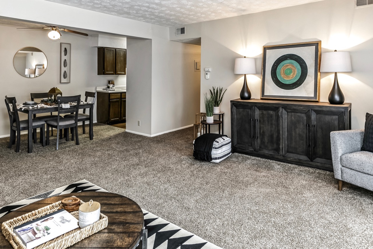 Open floor plans at Club at Highland Park Apartments, Omaha, NE