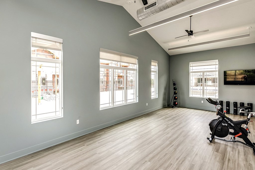 Fitness center and yoga studio at The 8801 in Lincoln, NE
