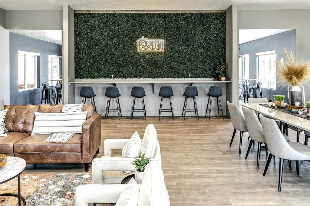 Community clubhouse at The 8801 in Lincoln, NE