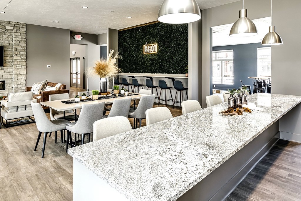 Community clubhouse at The 8801 in Lincoln, NE