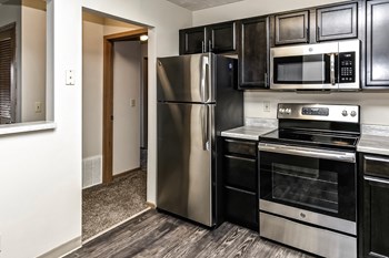 Fully equipped remodeled kitchen at Southwest Gables Apartments, Omaha NE - Photo Gallery 24
