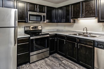 Fully equipped renovated kitchen at Southwest Gables Apartments, Omaha NE - Photo Gallery 25