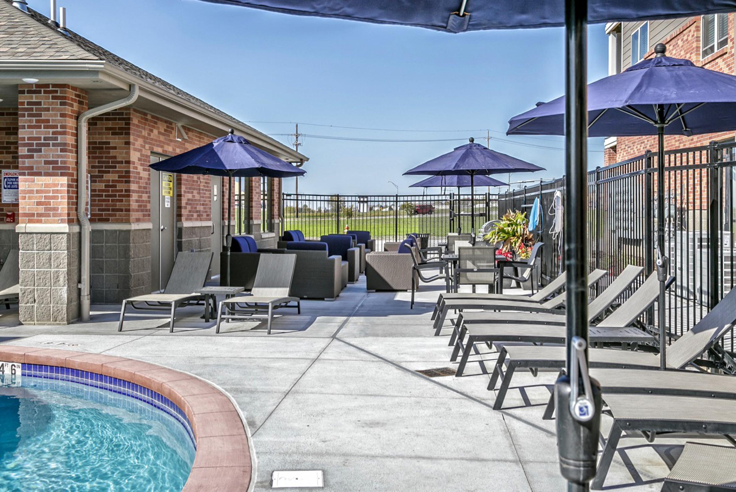 Sparkling pool at The Apartments at Lux 96 in Papillion, NE