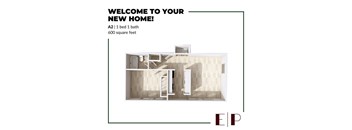 A brochure for a new home with a bathroom floor plan.