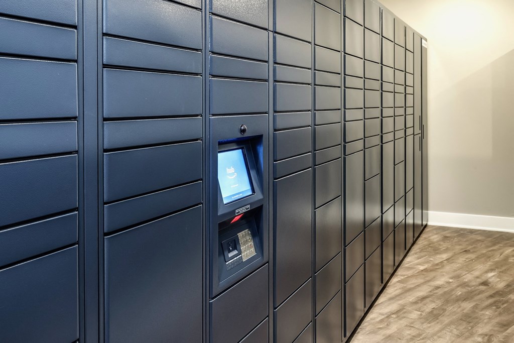 Package receiving via Amazon Hub at AXIS apartments in Papillion, NE