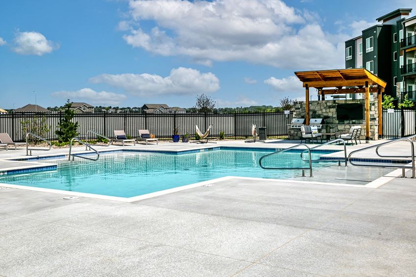 Resort-style pool at AXIS apartments in Papillion, NE - Photo Gallery