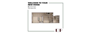 A floor plan for a new home with a bathroom and living room.