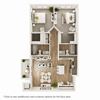 2 Bed, 2 Bath - 1031 SF