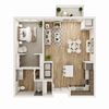 1 Bed, 1 Bath - 866 SF - Accessible