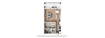 A series of images showing different views of a room with a bed, a desk, a couch, a chair, a bookshelf, a staircase, a door, a window, a plant, a rug, a wall,