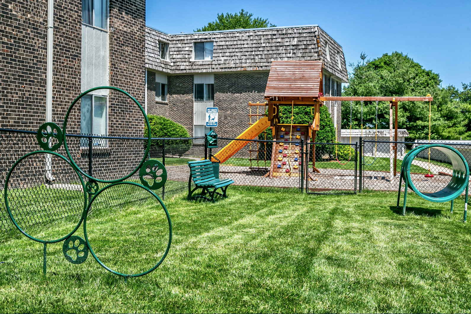 our apartments have a playground for your kids to play