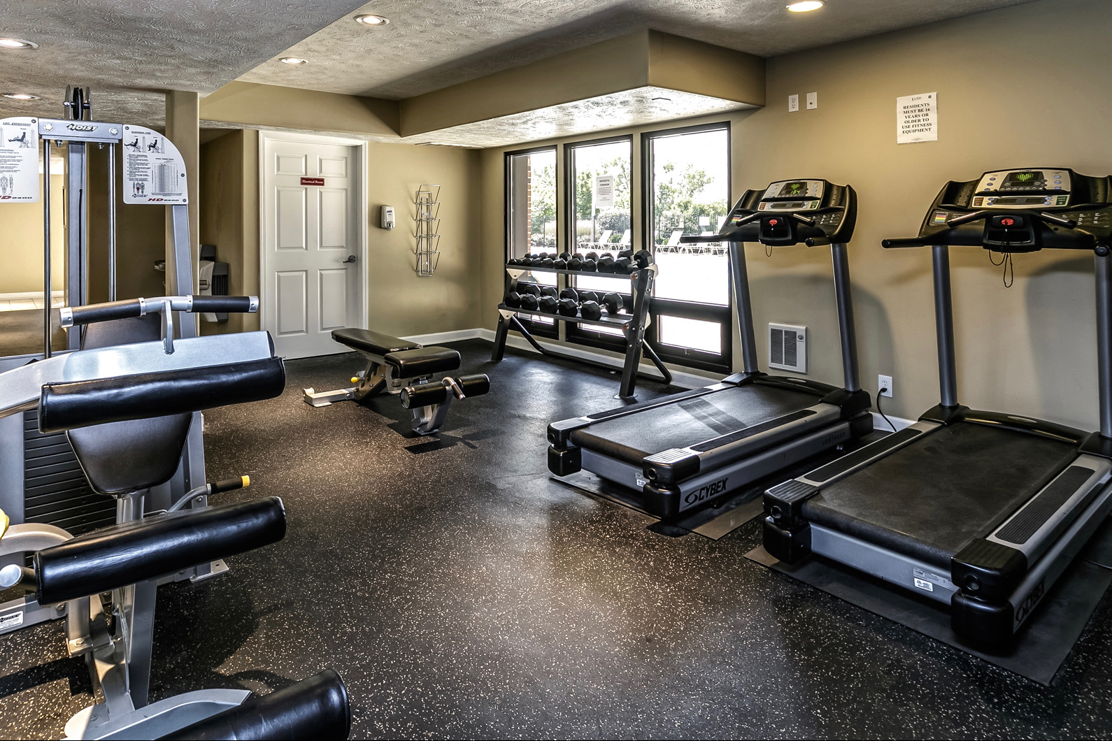 Fitness Center at Club at Highland Park Apartments, Omaha, NE