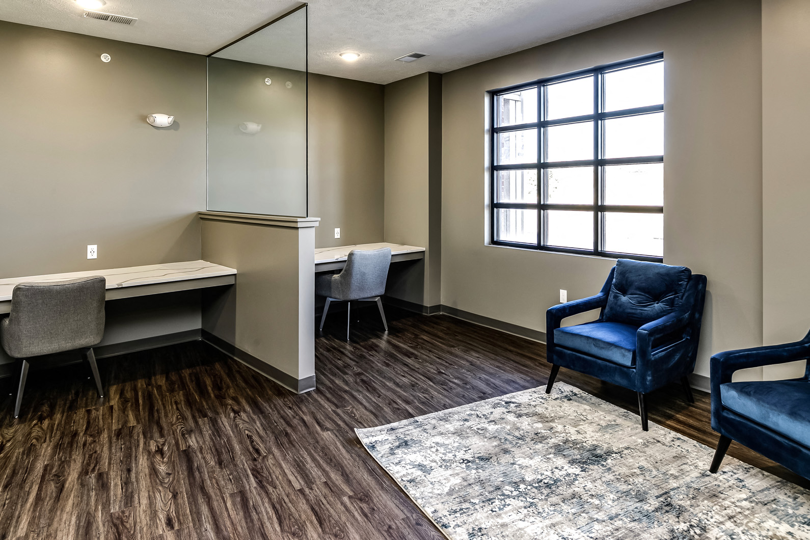 Co-work space at The Apartments at Lux 96 in Papillion, NE