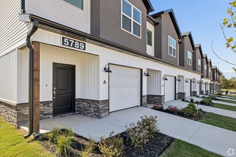 A row of houses numbered 5789.