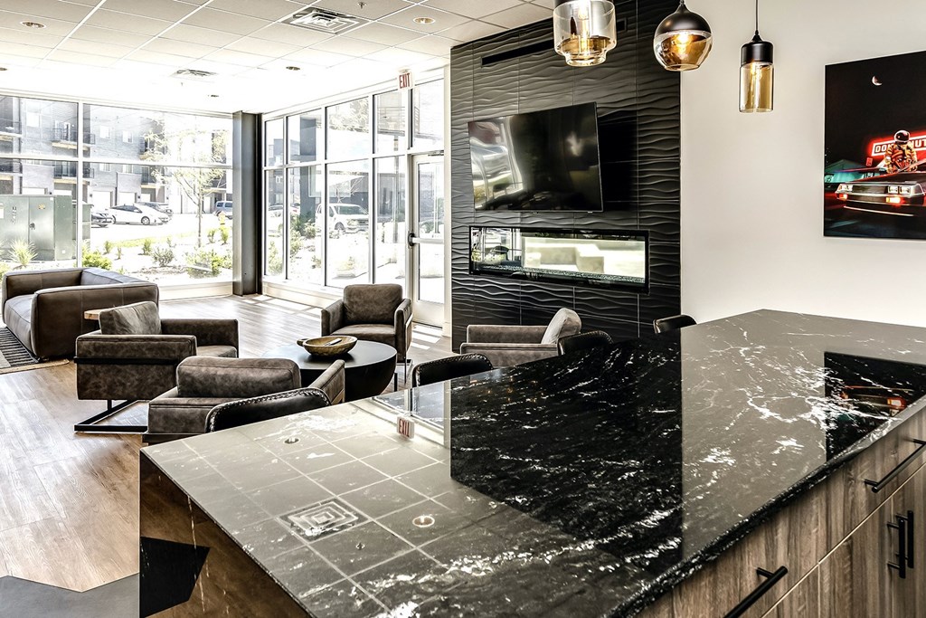 Luxury community room at Edge 204 in Omaha, NE