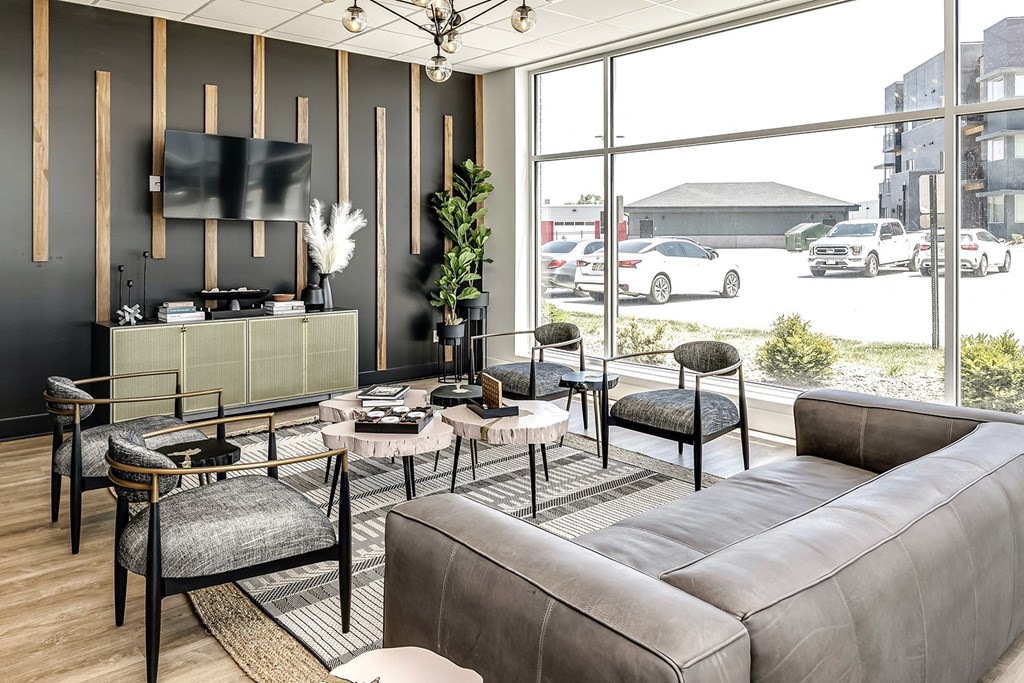 Luxury community room at Edge 204 in Omaha, NE