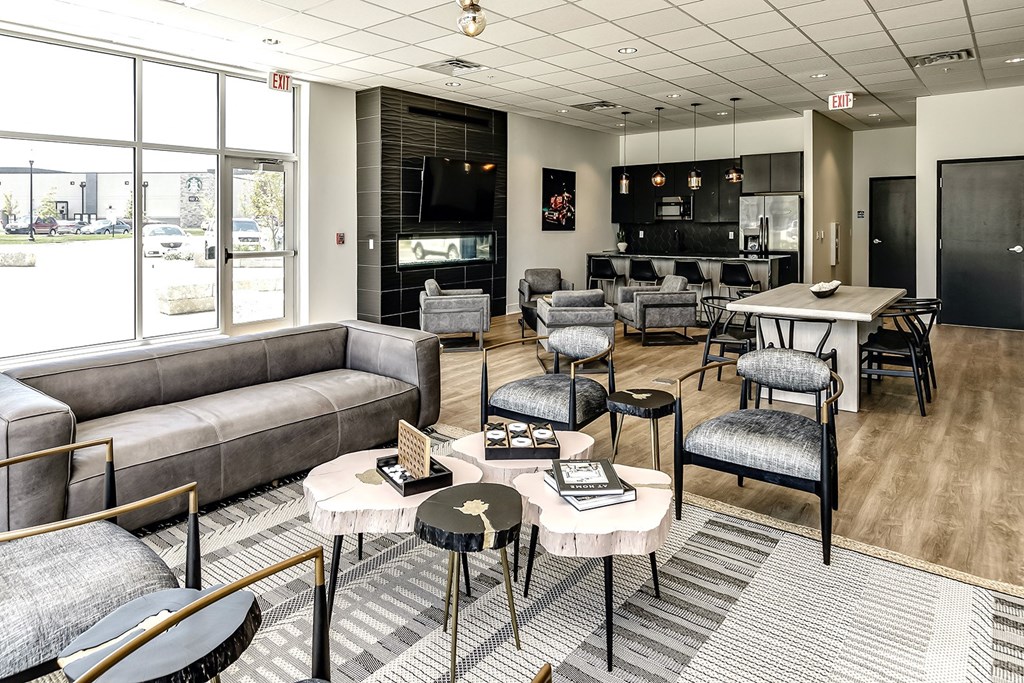 Luxury community room at Edge 204 in Omaha, NE
