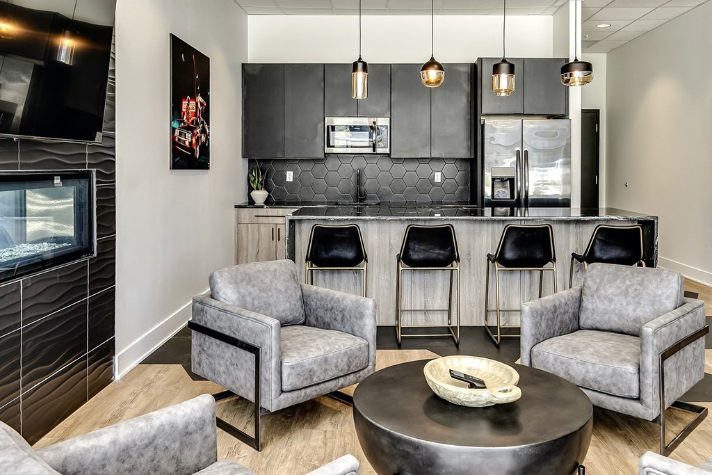 Luxury community room at Edge 204 in Omaha, NE
