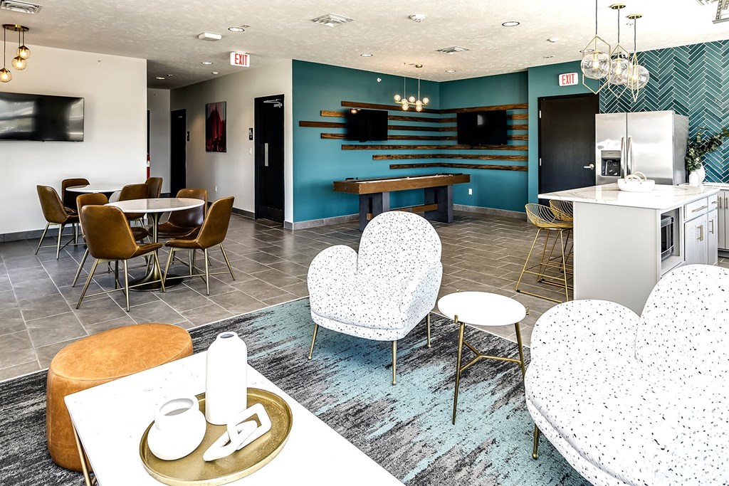 Luxury community room at Edge 204 in Omaha, NE