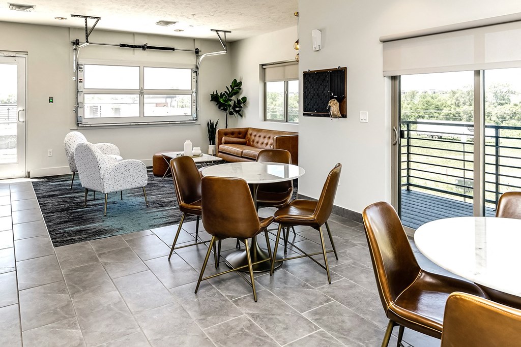 Luxury community room at Edge 204 in Omaha, NE