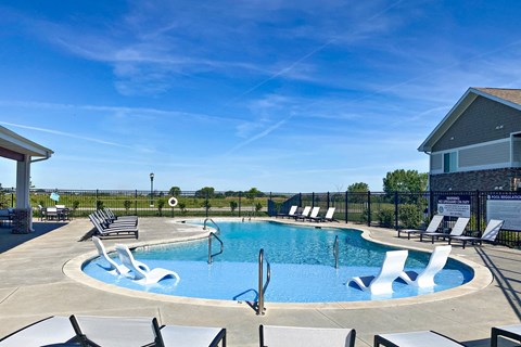 Sparkling Pool at East Lake Flats in Lincoln, NE