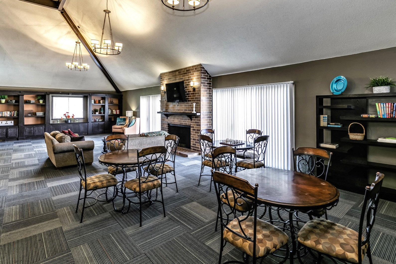 Clubhouse interior at Edgewater Court Apartments, Omaha, NE