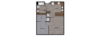 The Pilsner Floor Plan at Benson Lights Apartments in Omaha, NE