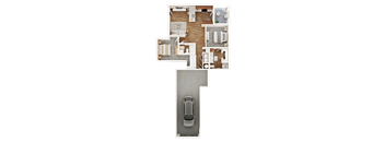 A detailed floor plan of a two-story residential building.