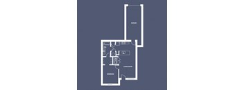 One Bed - One Bath 708 SF Floor Plan at The Arno in Omaha, NE