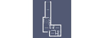 Two Bed - Two Bath 1,041 SF Floor Plan at The Arno in Omaha, NE