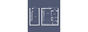 One Bed - One Bath 791 SF Floor Plan at The Arno in Omaha, NE