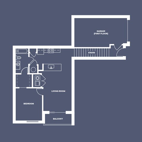 One Bed - One Bath 826 SF Floor Plan at The Arno in Omaha, NE
