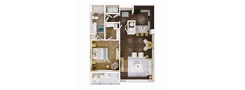 814 SF One-Bed, One-Bath Floor Plan at Aventine at Wilderness Hills in Lincoln, NE