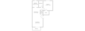 700 SF One Bedroom Apartment at Cimarron Hills in Omaha, NE