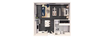 Studio Deluxe Floor Plan at Crystal Flats in Bentonville, AR