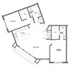 2 Bedroom, 2 Bathroom- 1388 SF
