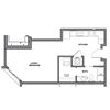 0 Bedroom, 1 Bathroom - 507 SF