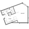 0 Bedroom, 1 Bathroom - 650 SF