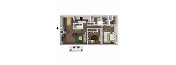 1,000 SF two bedroom  at the newly renovated Highpoint apartments at Omaha, NE
