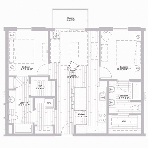 Floor plan at Nexus at Grays Landing in Des Moines, IA