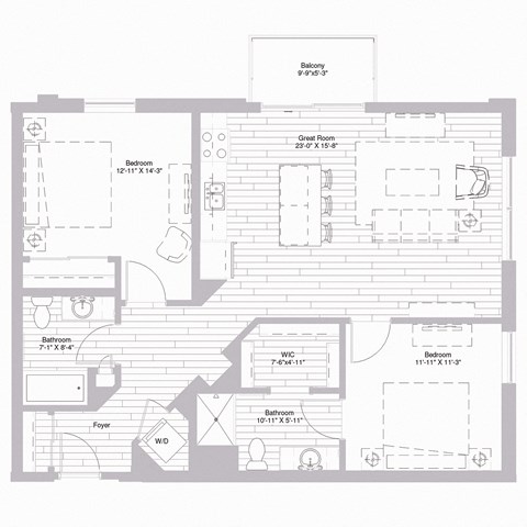 Floor plan at Nexus at Grays Landing in Des Moines, IA