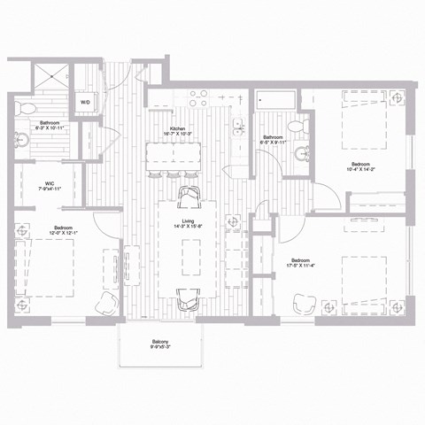 Floor plan at Nexus at Grays Landing in Des Moines, IA