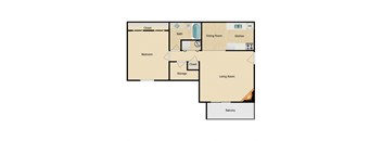 Sycamore Floor Plan at Oakwood Trail Apartments in Omaha, NE