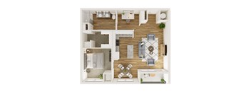 948 SF One Bedroom Plus Den Apartment at The Parker in Papillion, NE