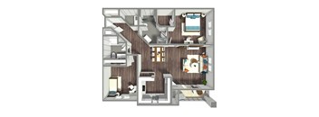 1350 SF Two bedroom apartment home at Parkwood Terrace in Omaha, NE