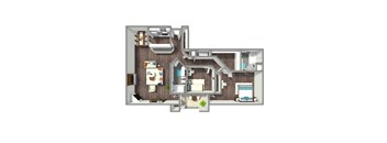 1400 SF Two bedroom apartment home at Parkwood Terrace in Omaha, NE